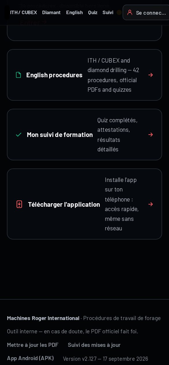 Procédures de forage, aperçu 2 sur 2